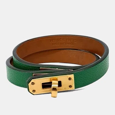 Pre-owned Hermes Hermès Kelly Bracelet (u) In Green