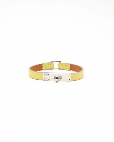 Pre-owned Hermes Hermès Kelly Bracelet In Yellow