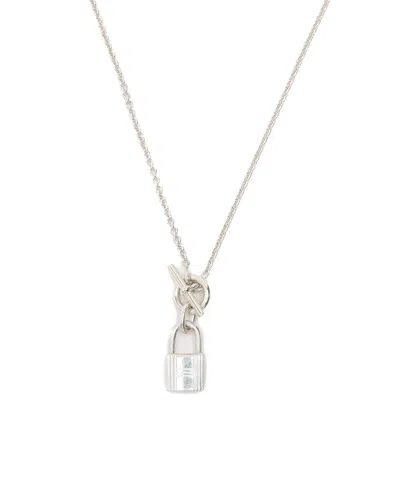 Pre-owned Hermes Hermès Kelly Cadena Silver Necklace