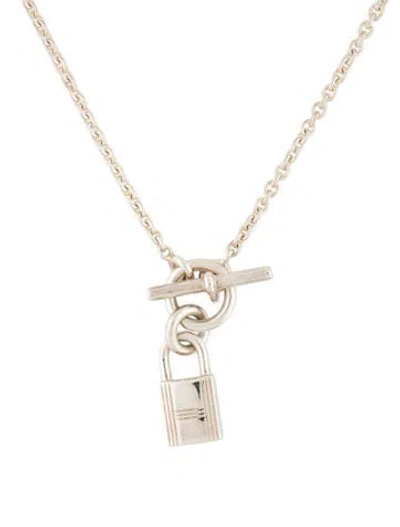 Pre-owned Hermes Kelly Cadenas Pendant Necklace, 16" In Multi