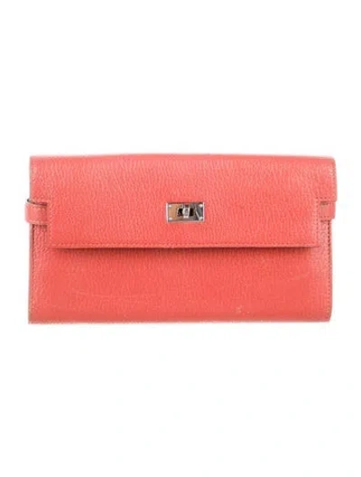 Pre-owned Hermes Kelly Classic Wallet In Brown