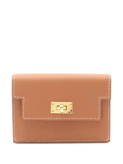 Pre-owned Hermes Kelly Coin Purse In Brown