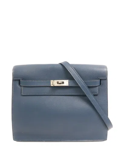Pre-owned Hermes Kelly Dance Shoulder Bag In Blue