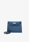 Hermes Kelly Danse In Bleu Tie Swift With Palladium Hardware In Blue