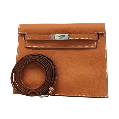Pre-owned Hermes Kelly Danse Leather Shoulder Bag () In Brown