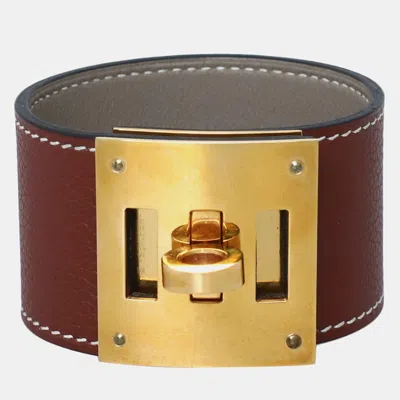 Pre-owned Hermes Kelly Dog Bracelet In Brown