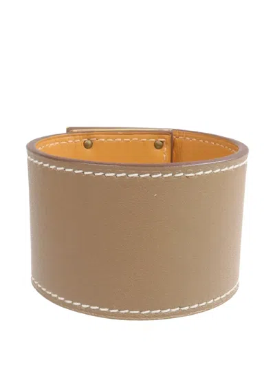 Pre-owned Hermes Kelly Dog Bracelet In Gold