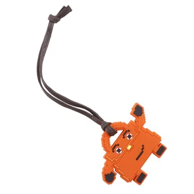 Pre-owned Hermes Kelly Dole Bag Charm Rubber Orange Rubber Charms And Keychains Accessory ()