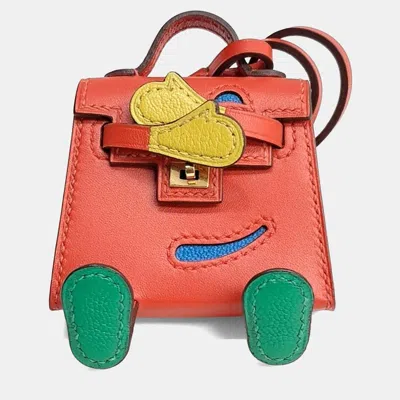 Pre-owned Hermes Hermès Kelly Doll Bag Charm (u) In Orange
