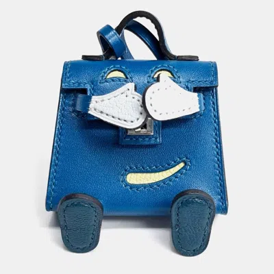 Pre-owned Hermes Hermès Kelly Doll Bag Charm (z) In Blue