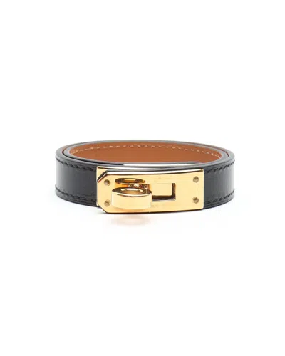 Pre-owned Hermes Hermès Kelly Double Tour Bracelet In Black