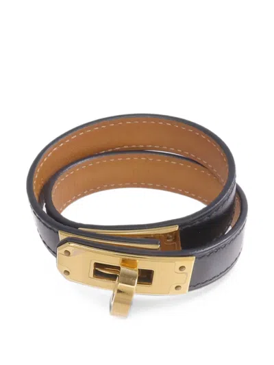 Pre-owned Hermes Kelly Double Tour Bracelet In Gold
