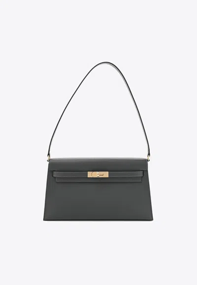 Hermes Kelly Elan In Gris Meyer Madame Calfskin With Gold Hardware In Gray