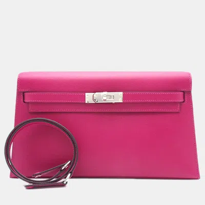 Pre-owned Hermes Kelly Elan Pink Madame Leather Shoulder Bag