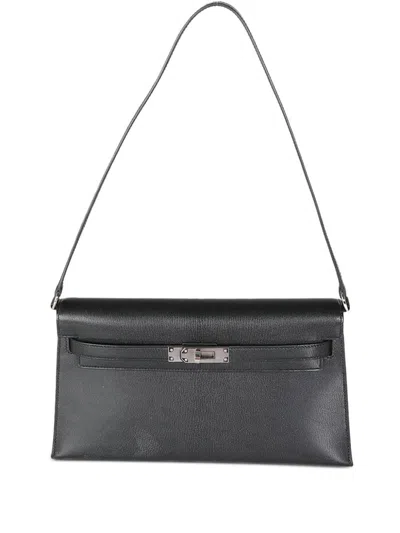 Pre-owned Hermes Kelly Elan Shoulder Bag In Black