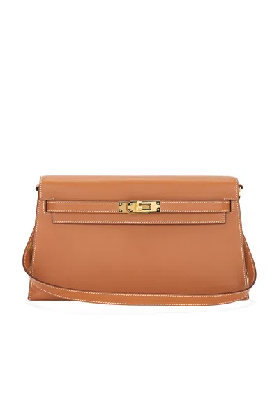 Pre-owned Hermes Kelly Elan Shoulder Bag In Gold