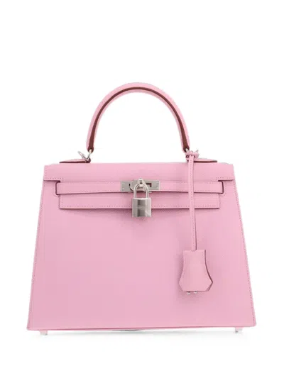Pre-owned Hermes Kelly Epsom Satchel Bag In Pink