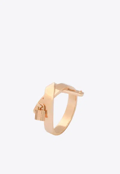 Hermes Kelly Gavroche Ring In Rose Gold
