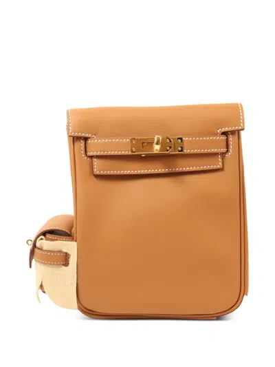 Pre-owned Hermes Kelly Jump Backpack In Brown