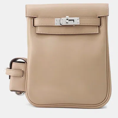 Pre-owned Hermes Kelly Jump Beige Marfa Swift Leather In Sand