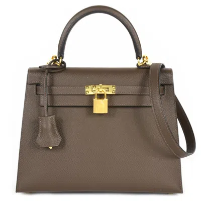Hermes Kelly Leather Handbag () In Brown