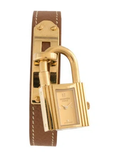 Pre-owned Hermes Kelly Lock Watch In Multicolor