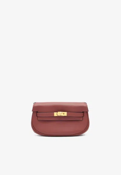 Pre-owned Hermes Kelly Moove In Rouge H Swift Leather With Gold Hardware