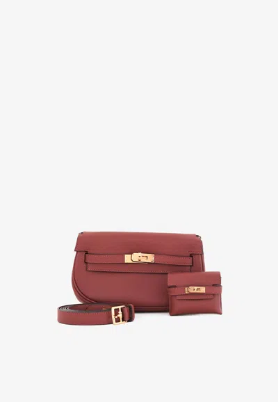 Hermes Kelly Moove In Rouge H Swift Leather With Gold Hardware In Red