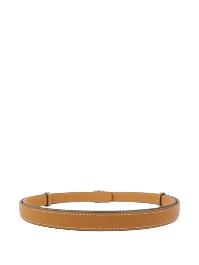 Pre-owned Hermes Kelly Pocket 18 Belt In Brown