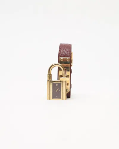 Pre-owned Hermes Hermès Kelly Red Dial Watch