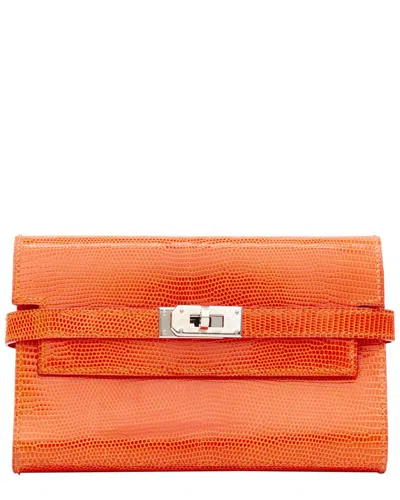 Pre-owned Hermes Hermès Kelly Short Shiny Liz Leather Pw Classic Wallet (authentic Pre-loved)