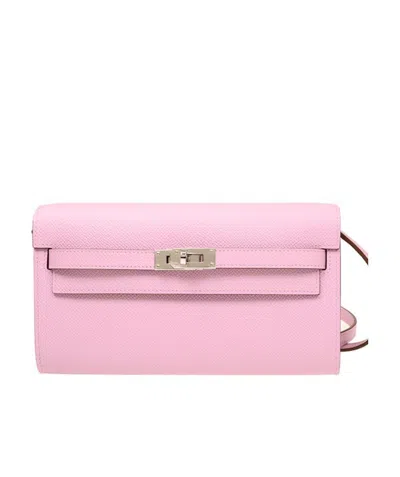 Pre-owned Hermes Kelly To Go Series Shoulder Bags In Pink