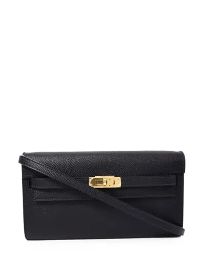 Hermes Kelly To Go Shoulder Bag In Black