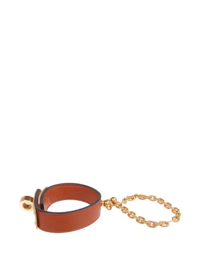 Pre-owned Hermes Hermès Kelly Turn-lock Glove Clip In Gold