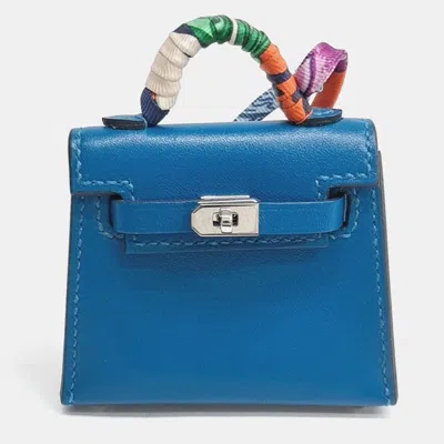 Pre-owned Hermes Kelly Twilly Blue/multicolor Bag Charm (u)