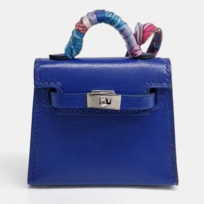 Pre-owned Hermes Hermès Kelly Twilly Blue/multicolor Bag Charm (z)