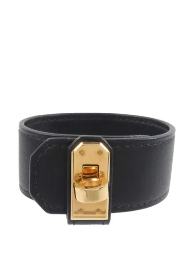 Pre-owned Hermes Kelly Twist Bracelet In Black