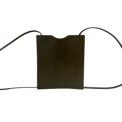 Pre-owned Hermes Khaki Box Calf Leather Pochette Shoulder Bag ()