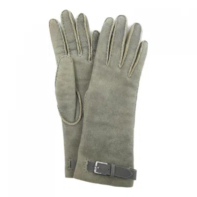 Pre-owned Hermes Khaki Warm Gloves () In Brown