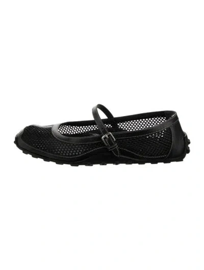 Pre-owned Hermes Kichu Leather Mary Jane Flats In Black