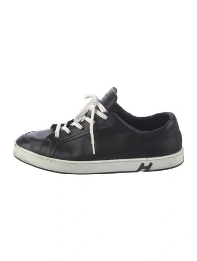 Pre-owned Hermes Kid Sneakers In Black