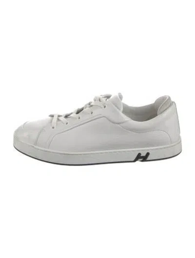 Pre-owned Hermes Kid Sneakers In White
