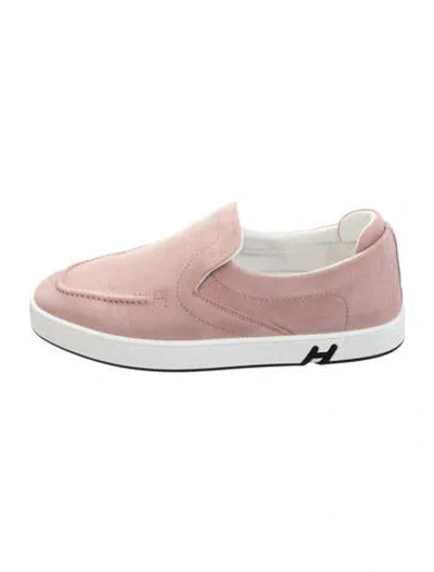 Pre-owned Hermes Kiddy Loafer Sneakers In Pink