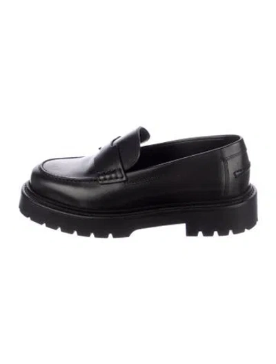 Pre-owned Hermes Klement H Logo Loafers In Black