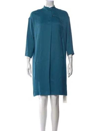 Pre-owned Hermes Knee-length Dress In Blue