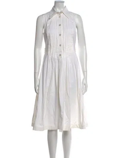 Pre-owned Hermes Knee-length Dress In Neutral