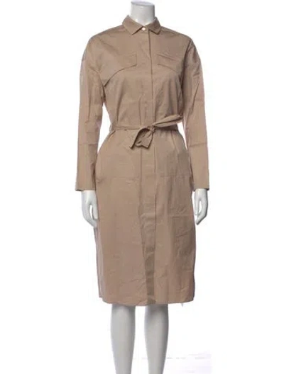 Pre-owned Hermes Knee-length Dress In Neutral