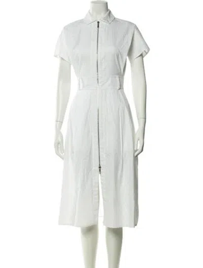 Pre-owned Hermes Knee-length Dress In White