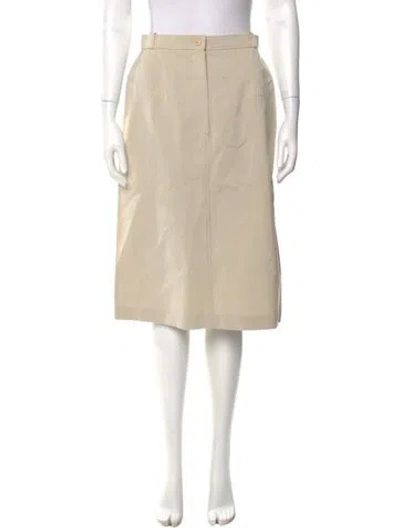 Pre-owned Hermes Knee-length Skirt In Neutral