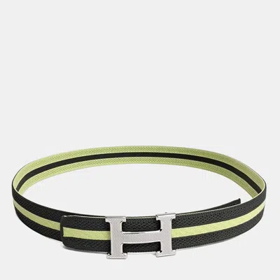 Pre-owned Hermes Hermès Knit H Reversible Belt In Multicolor